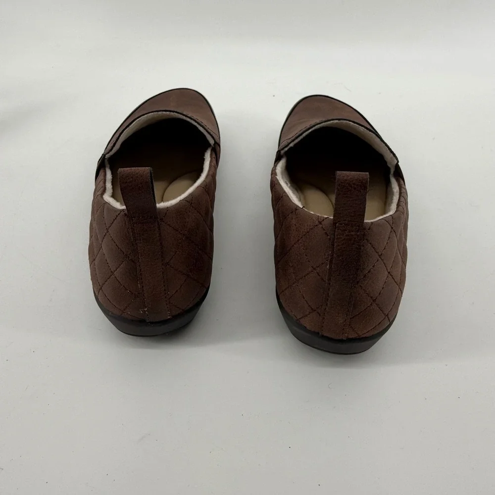 JSport by Jambu Lisa Brown Quilted Faux Fur‎  Slip On Shoes S5LSA34 Women 6.5